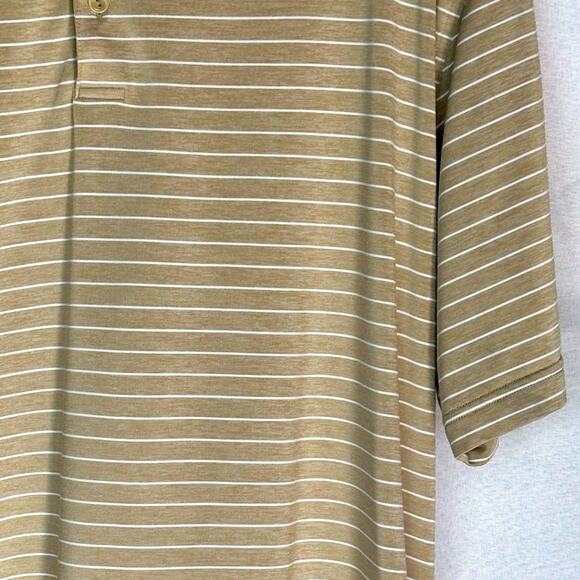 Peter Millar Golf Shirt -STRIPED NEUTRAL - Picture 2 of 5